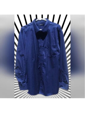 Men's George Blue long sleeve button up shirt